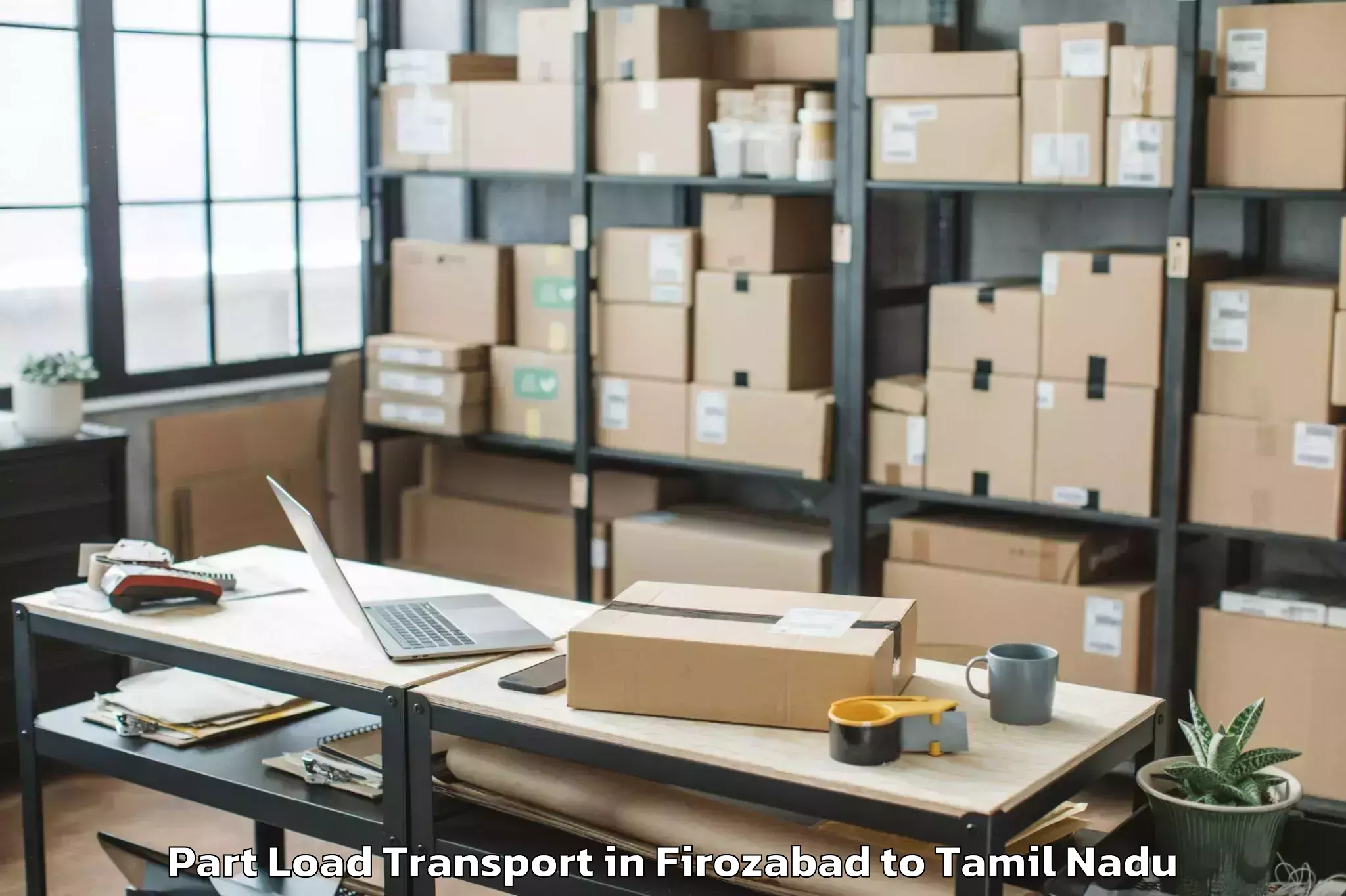 Top Firozabad to Thiruvaiyaru Part Load Transport Available